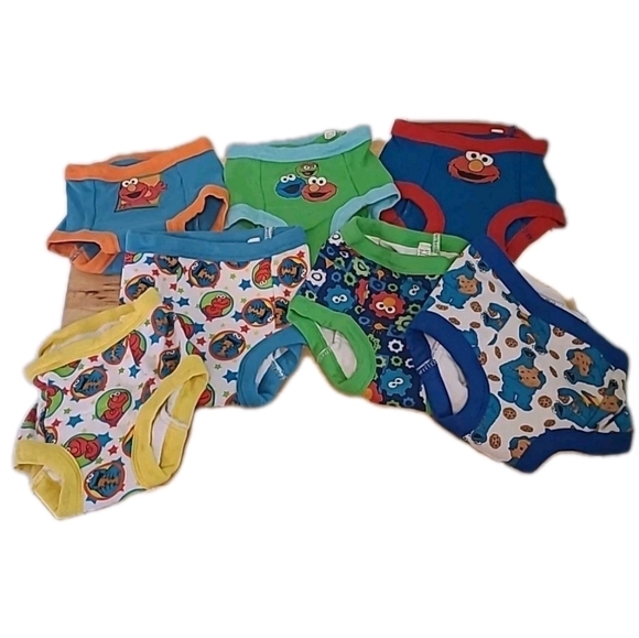 Sesame Street Training Underwear Size 18M Lot of 7 New w/o Package - Picture 1 of 8